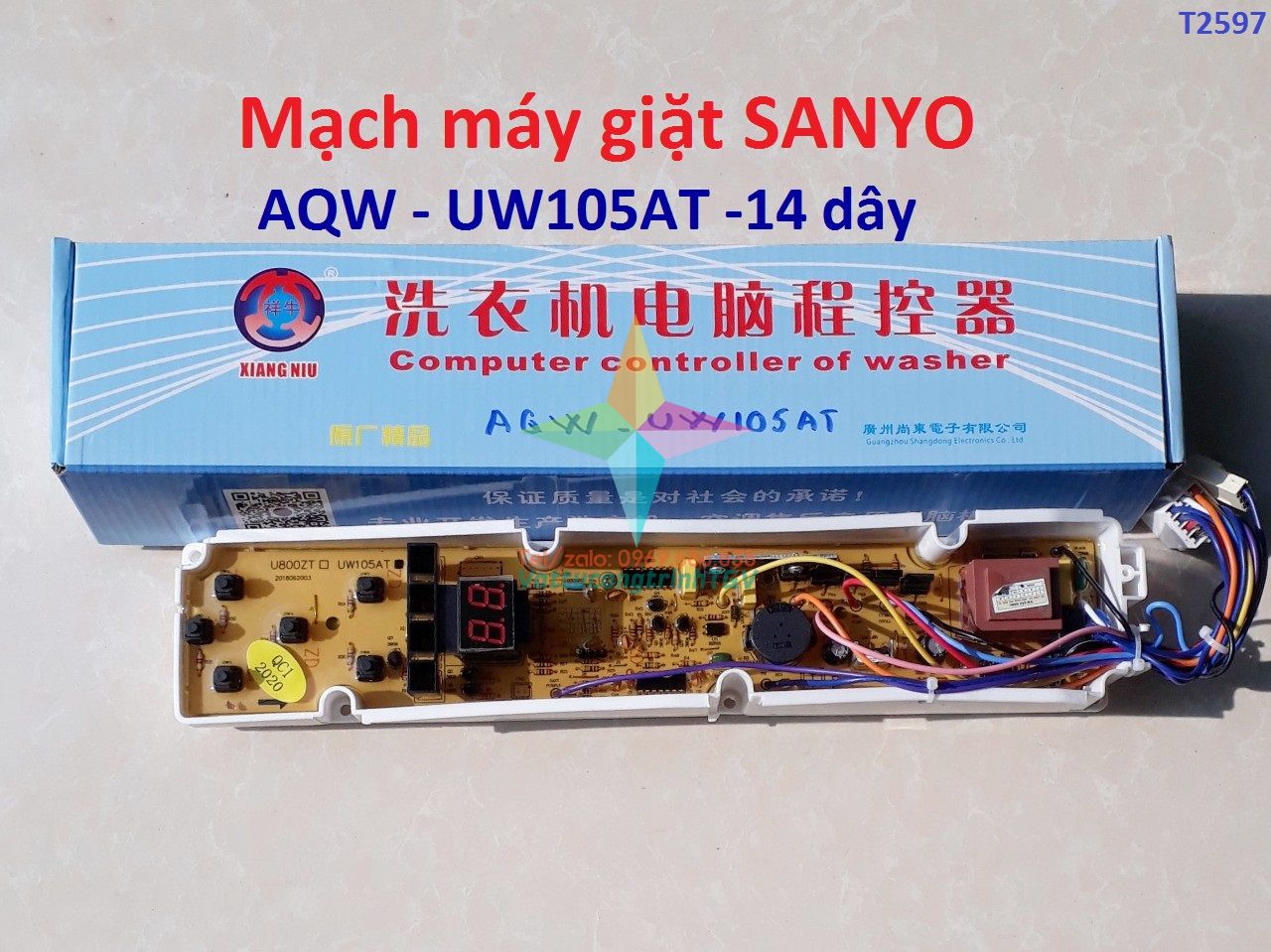 Mạch máy giặt sanyo 6 nút - aqw-uw105at