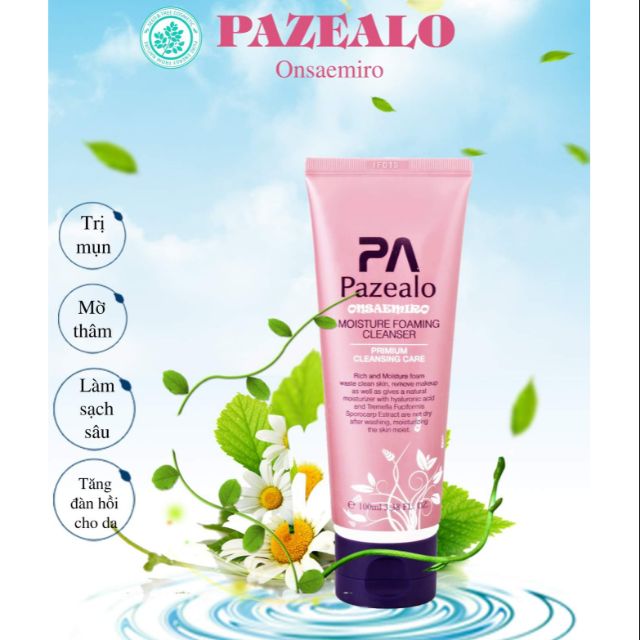 Sữa rửa mặt mụn nhờn pazealo 100ml
