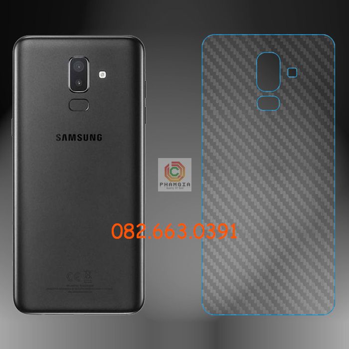 Miếng dán mặt lưng skin carbon Samsung Galaxy J8 2018