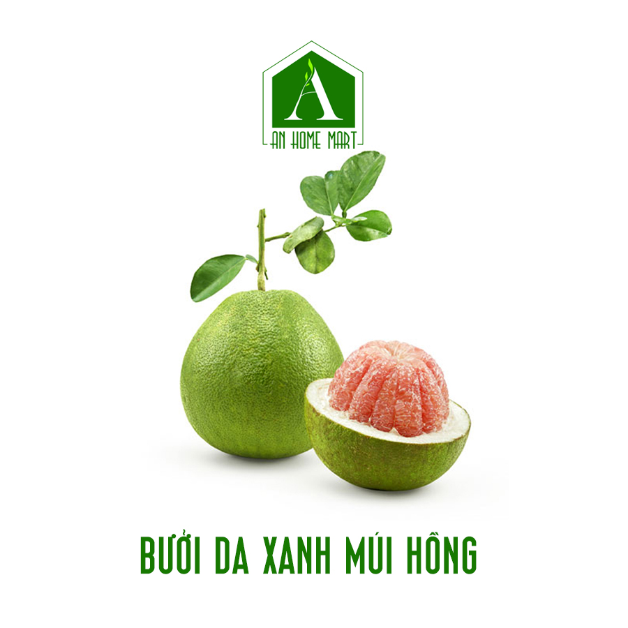 [HCM - Trái Cây] Bưởi Da Xanh Múi Hồng - 1 Cặp (2 Trái)