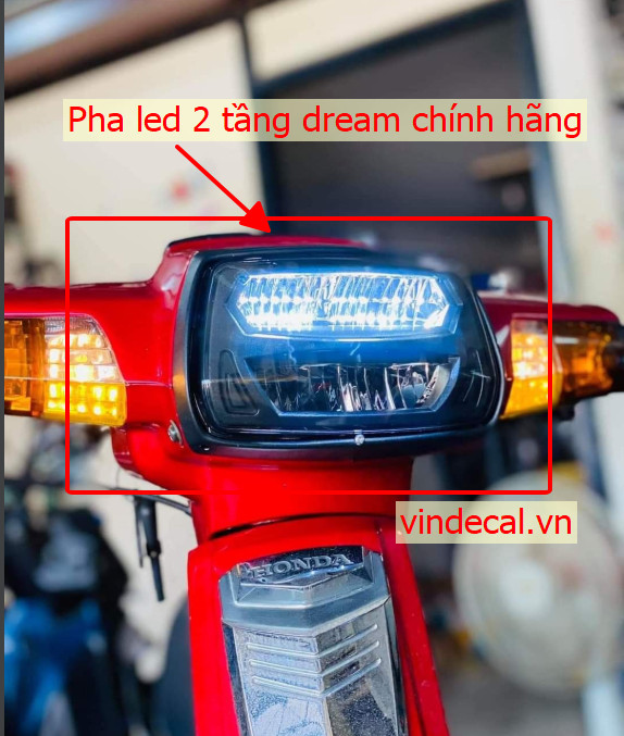 Đèn pha 2 tầng zhipat cho dream, pha led 2 tầng dream bh 1 năm