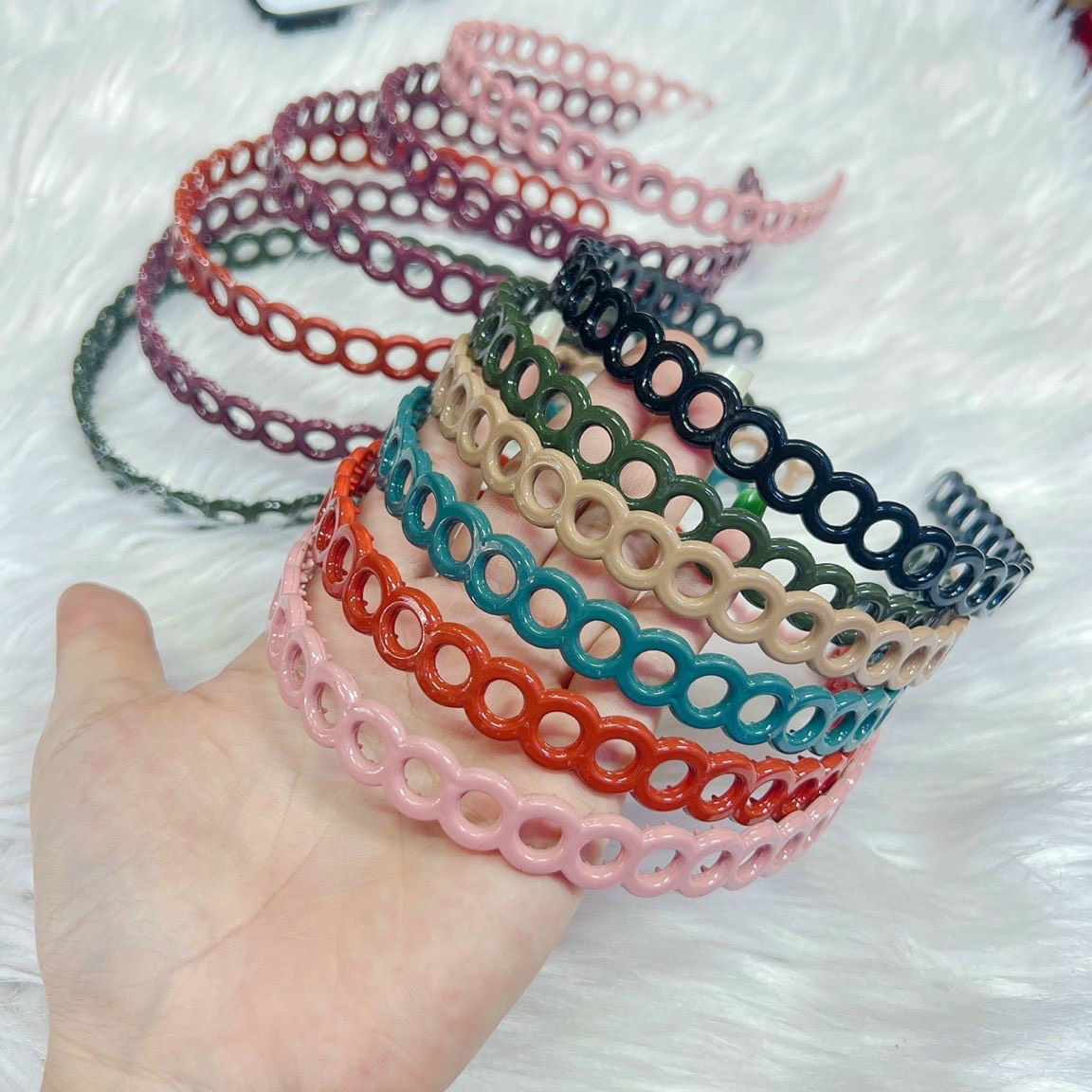 [nhiều kiểu] 1 cái Cài tóc - bờm tóc bằng nhựa màu