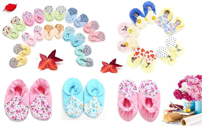 Combo 10 đôi giày vải giữ ấm cho bé gái 2 - 12 tháng