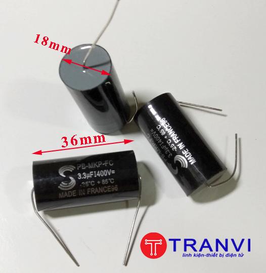 TỤ PHÂN TẦN LOA TREBLE 2,2MF 400V-BỘ 2 CÁI