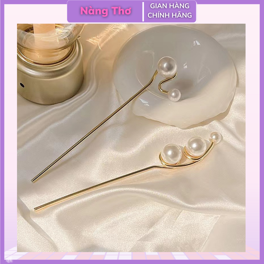 Trâm cài tóc đính hạt châu sang chảnh HOT TREND