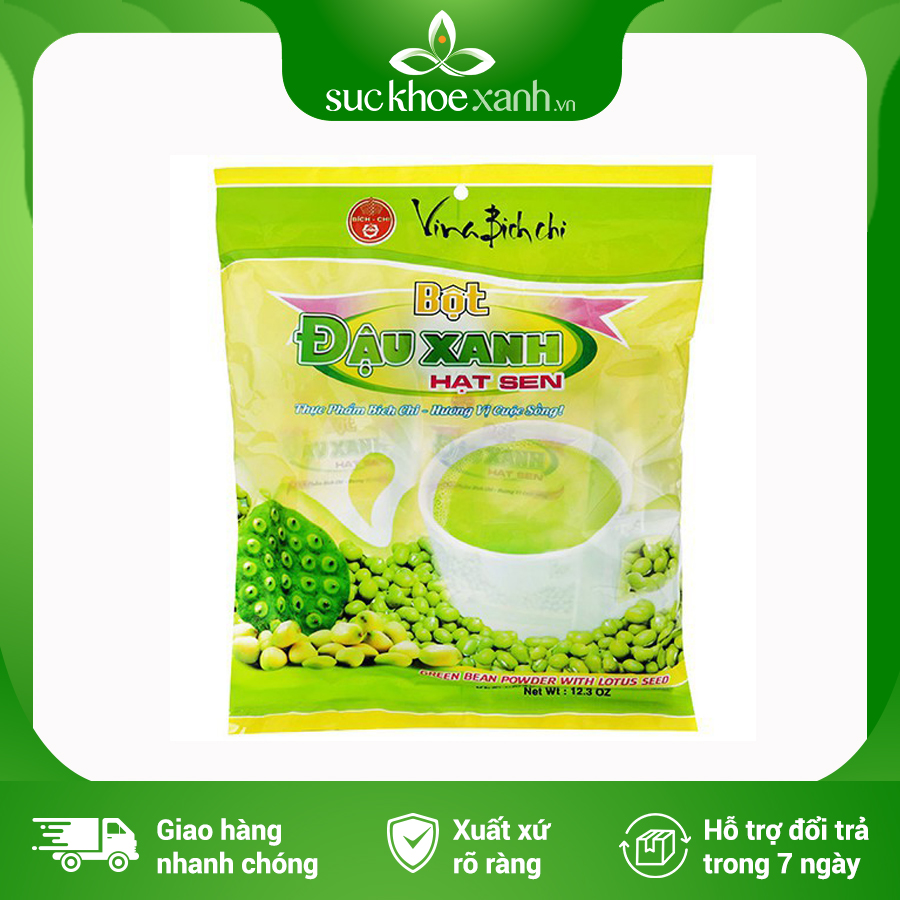 Bột đậu xanh hạt sen có đường Bích Chi - 350g/túi