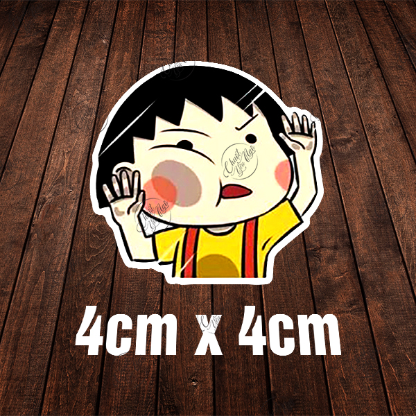 Combo 10/50/100 sticker nhóc MARUKO hình dán decal trang trí chống nước Chibi Maruko-chan dễ thương