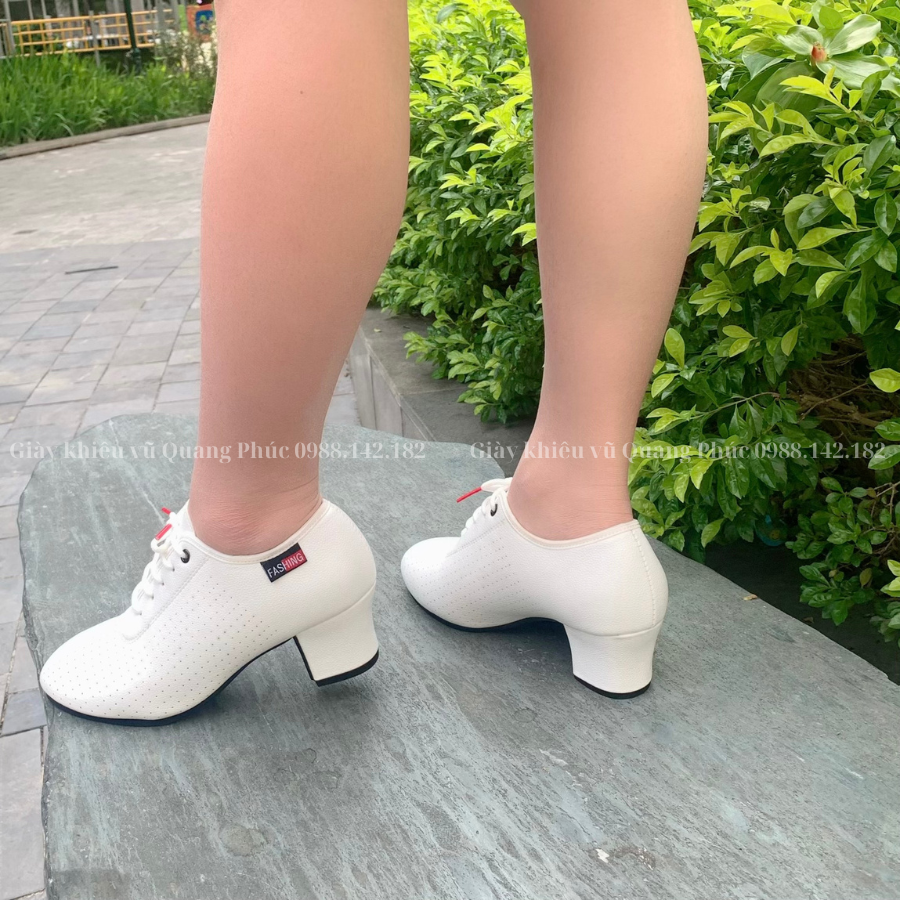 Giày khiêu vũ Standard 5 phân da PU cao cấp