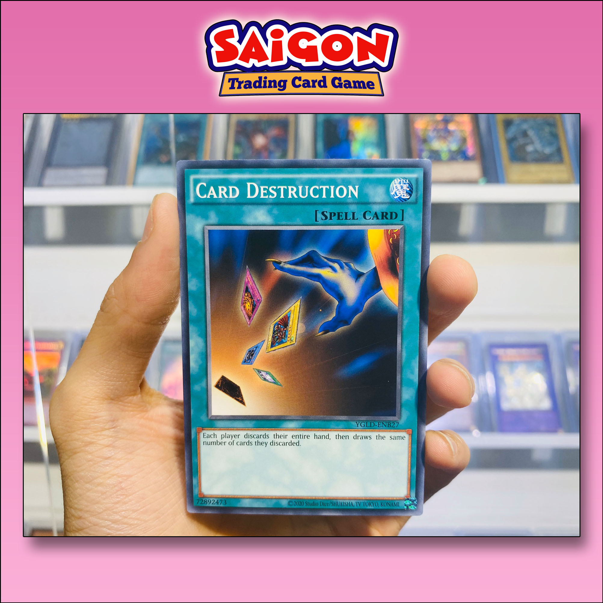 Thẻ bài yugioh mã ygld-enb27 - card destruction - common - unlimited edition