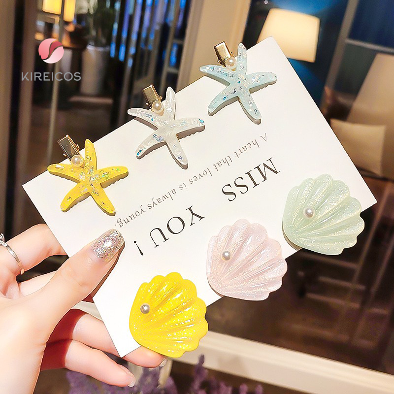 [HCM]Set 2 Kẹp Tóc Sao Biển Và Sò Cao Cấp