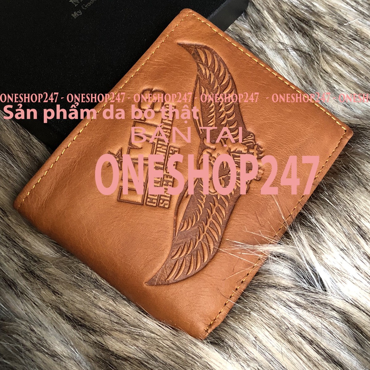 Ví ngang da bò thật nguyên miếng Bóp nam da bò bền đẹp ONESHOP247