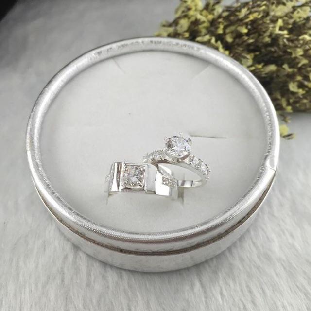 ▥ Nhẫn đôi bạc ta THJ - Nhẫn đôi cao cấp sáng đẹp sang trọng