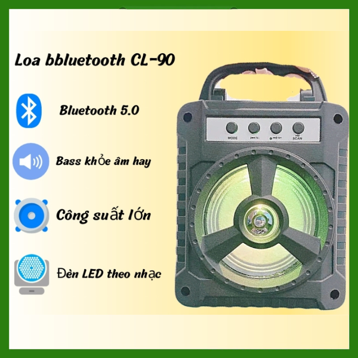 Loa Bluetooth Mini CL90 Loại 1 Âm Thanh Sống Động, Pin Trâu, Tích Hợp Thẻ Nhớ, Nghe Nhạc Cực Hay Bảo Hành 12 Tháng