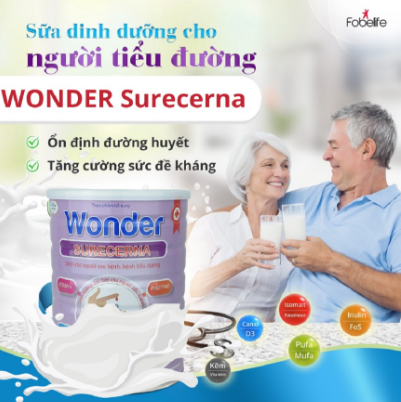 [HSD 2026, Hộp 900g] Sữa tiểu đường Wonder Surecerna.