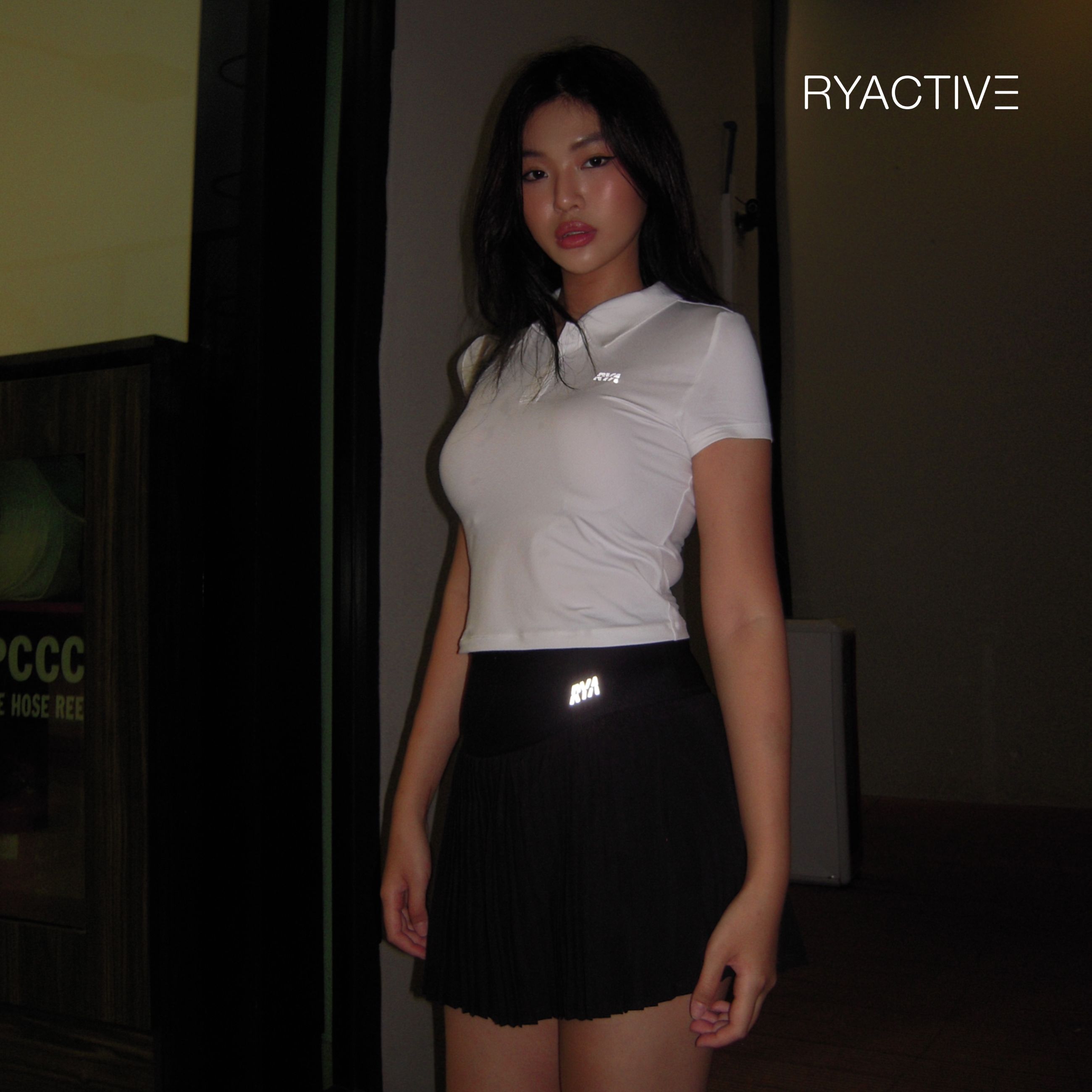 Áo thun polo nữ RYACTIVE - TEMPO POLO White