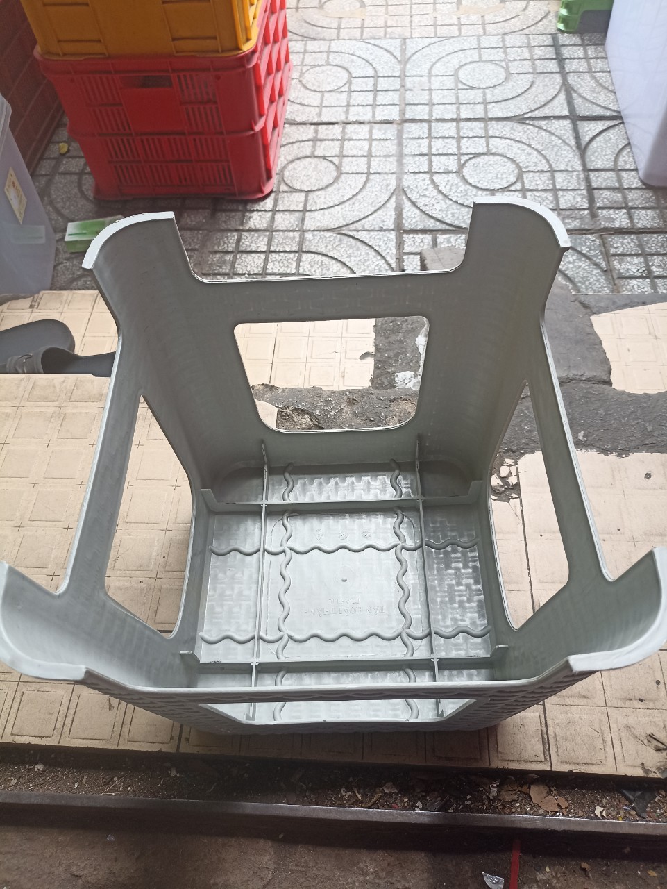 Ghế lùn giả mây đan kiểu