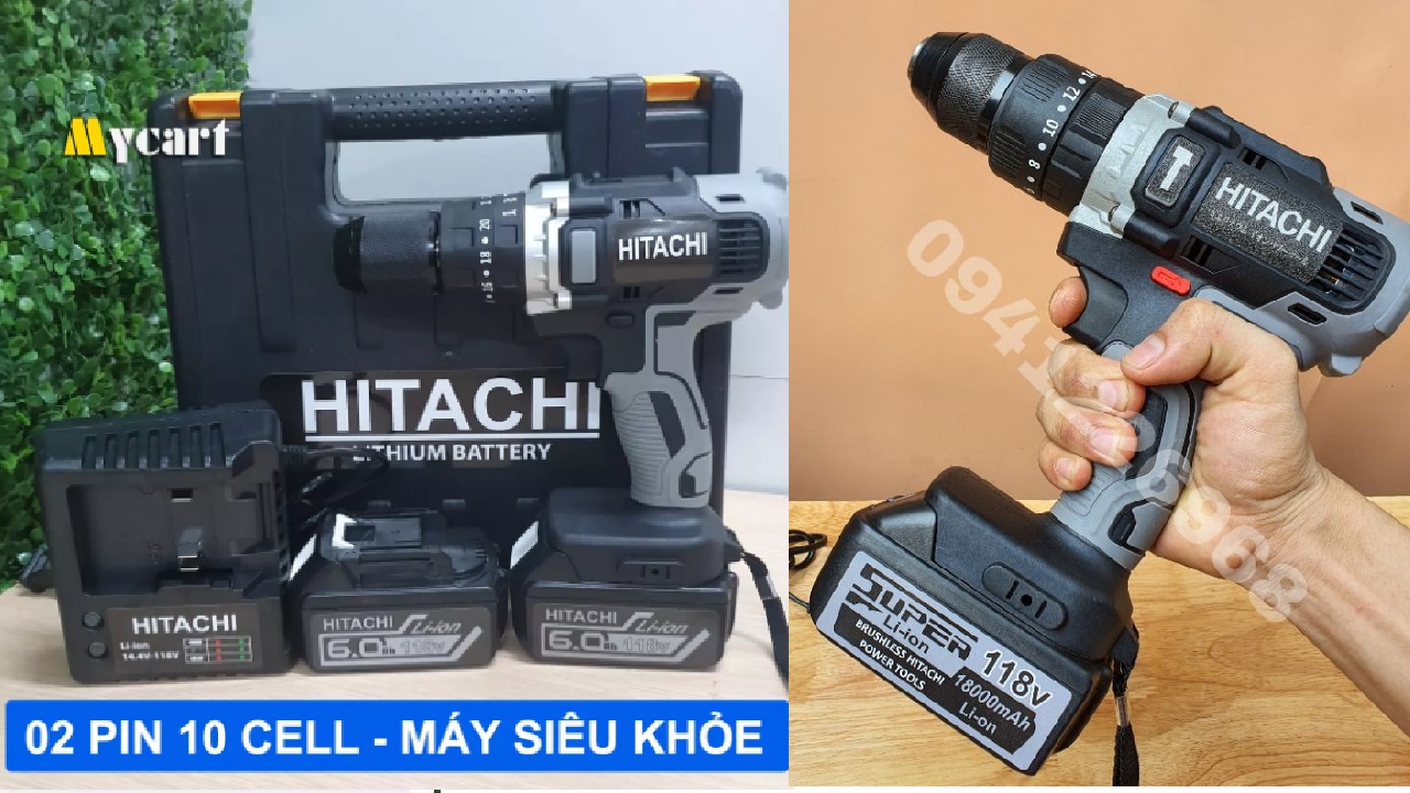 THÂN MÁY KHOAN PIN HITACHI 188V