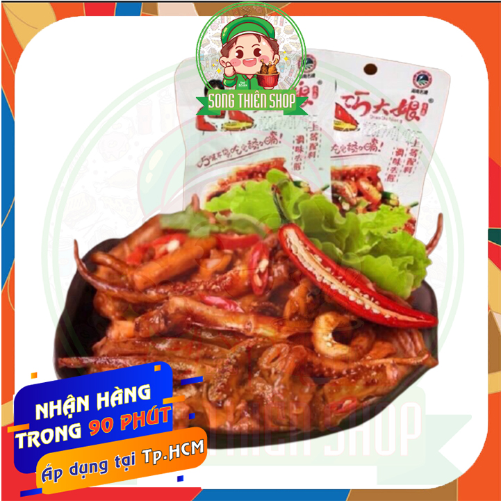 Râu mực xào cay tứ xuyên⭐bán chạy - ăn vặt song thiên