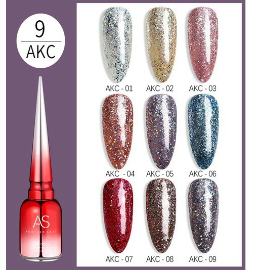 [HCM]Sơn Gel As mã AKC 15ML - Chai đỏ