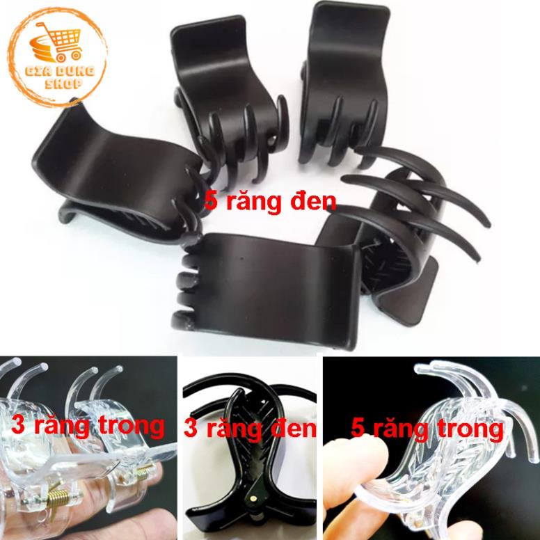 (Combo of 3) Quality 3-Tooth, 5-Tooth Smooth Crab Claw Hair Clips