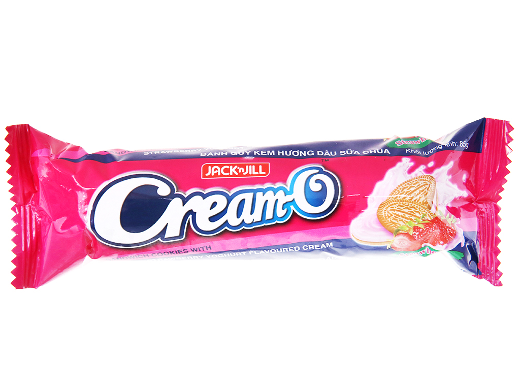 Bánh Quy Cream-O Kem Hương Dâu Sữa Chua (Cây 85g)