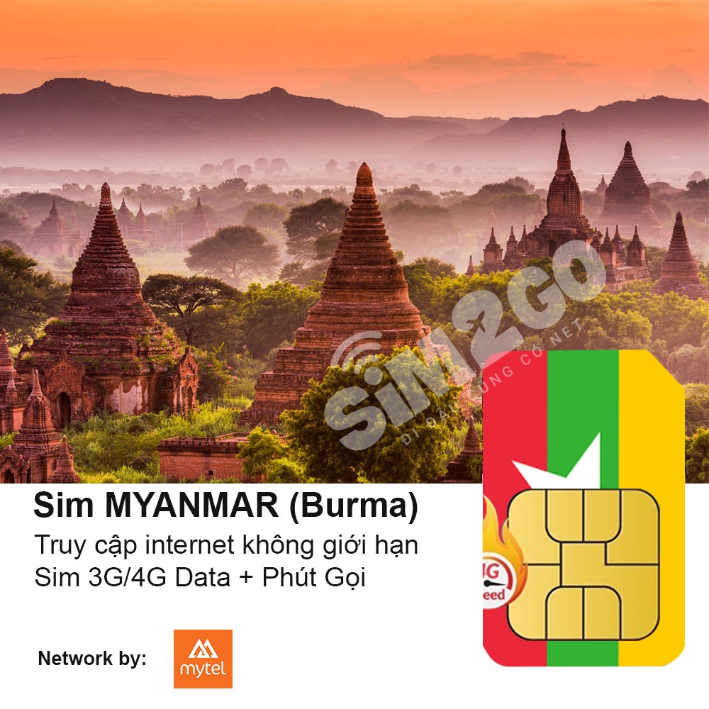 Sim Data 4G Myanmar [SIMDULICH.COM.VN] Sim Du Lịch Quốc Tế Tốc Độ Cao Tự Động Kích Hoạt, Dễ Sử Dụng