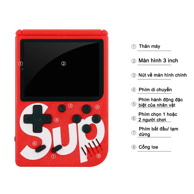 Máy Chơi Game SUP 400 trò chơi [ TẶNG KÈM TAY CHƠI GAME 2 NGƯỜI ]