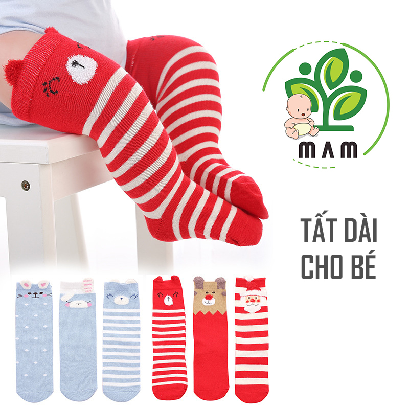 Tất Trẻ Em Mầm Store Vớ Cho Bé Trai Bé Gái Loại Combo 3 Tất Dài