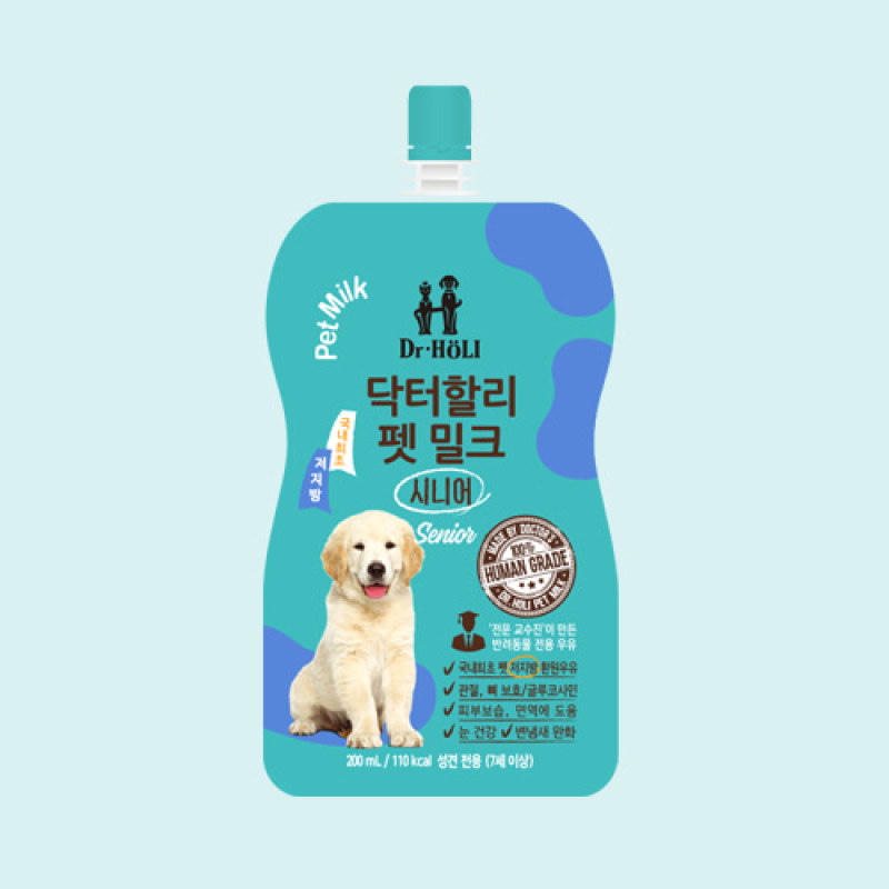 Dr.HOLI Pet Milk Senior - Sữa tươi uống dành cho chó lớn 200ml