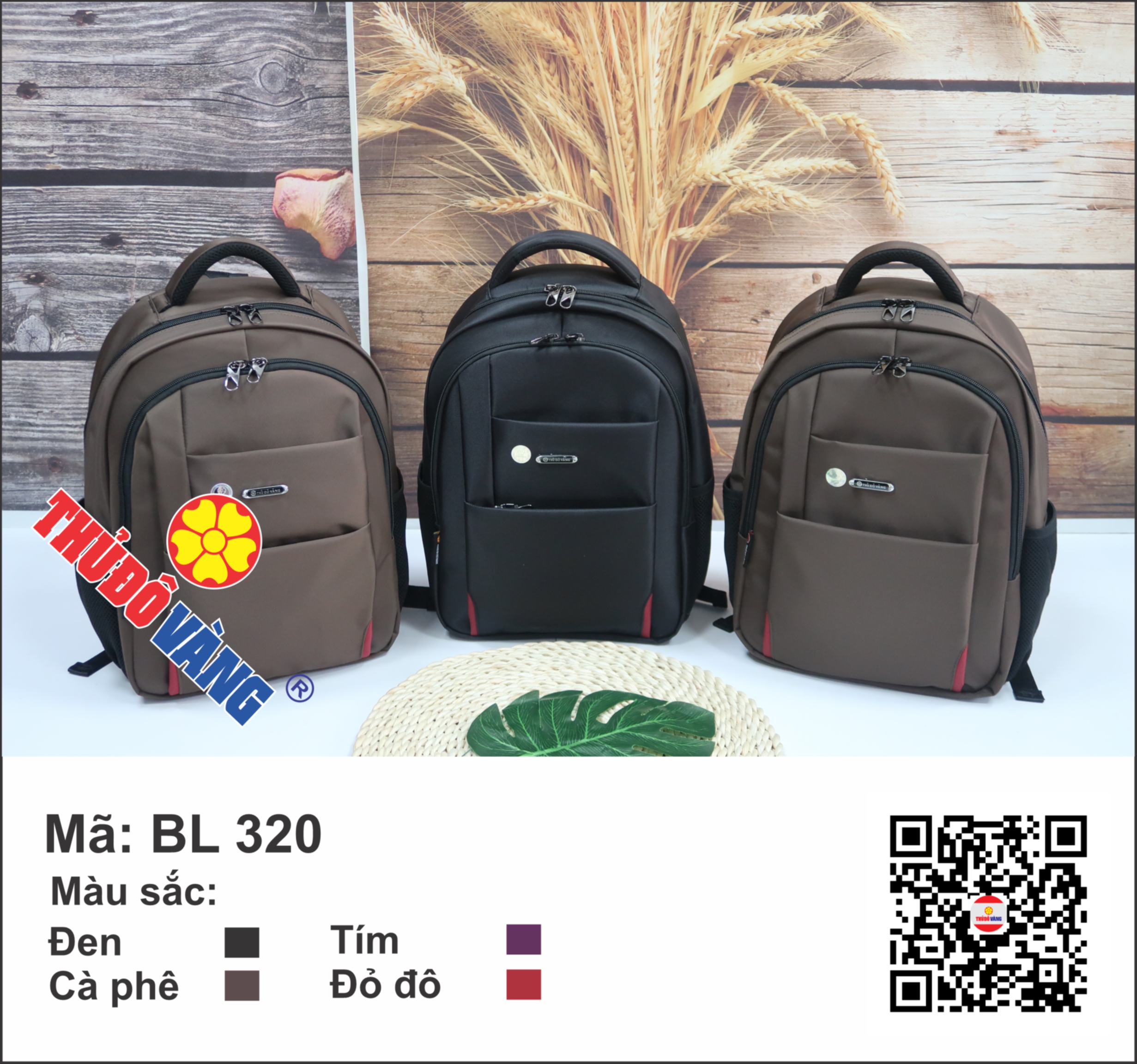 Balo Du Lịch Thủ Đô Vàng (mã SP BL 320)