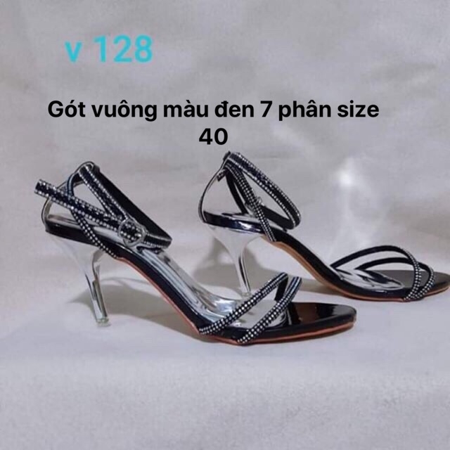 giày cao gót nữ kim tuyến 7 phân