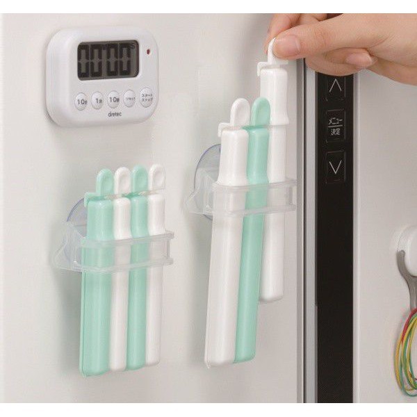 Set 4 kẹp miệng túi cỡ S (kèm giá đựng) nội địa Nhật Bản