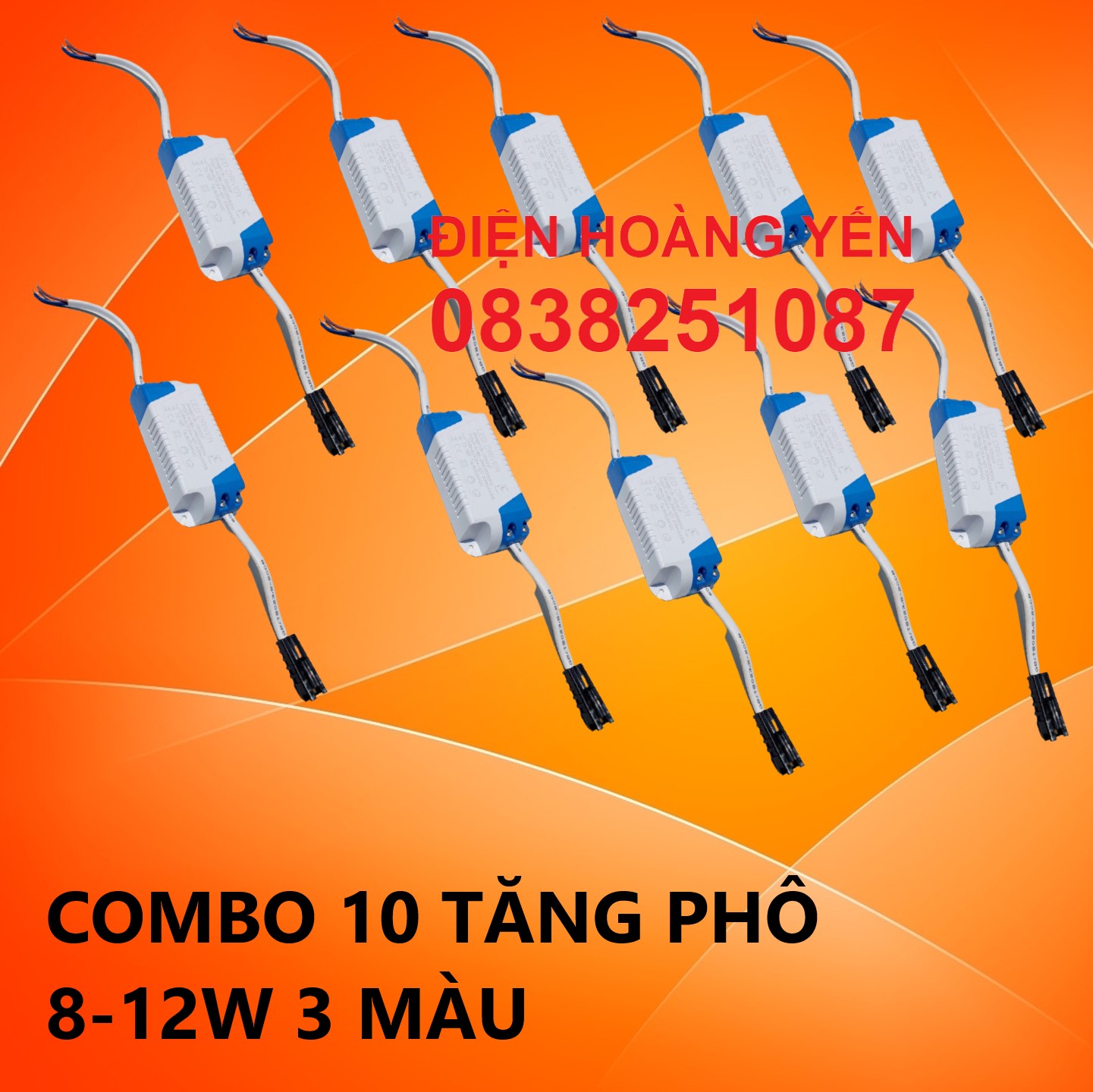 10 Tăng phô 3 chế độ đèn led âm trần và ốp trần 8w đến 12w