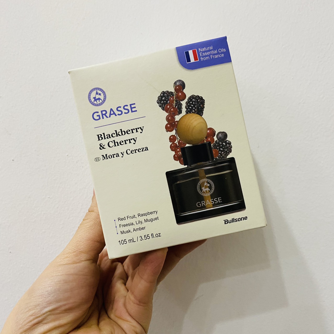 [HCM] Nước Hoa Ô tô Hàn Quốc Bullsone Grasse BLACKBERRY & CHERRY Hương Dâu Đen Và Quả Anh Đào Thơm Dịu Mát