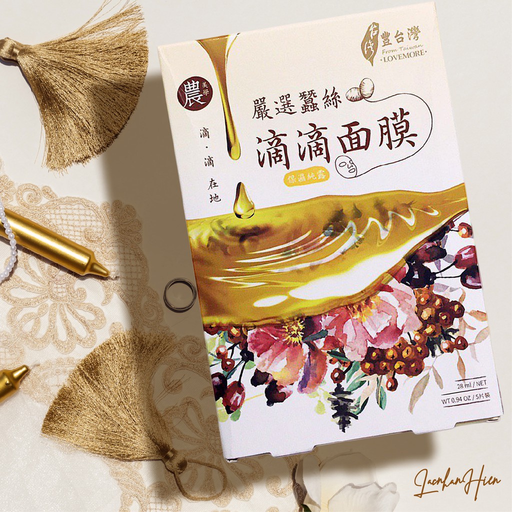 Nguyên hộp mặt nạ lụa tơ tằm cấp nước & dưỡng ẩm 05 miếng chất lượng sản phẩm đảm bảo và cam kết hàng đúng như mô tả