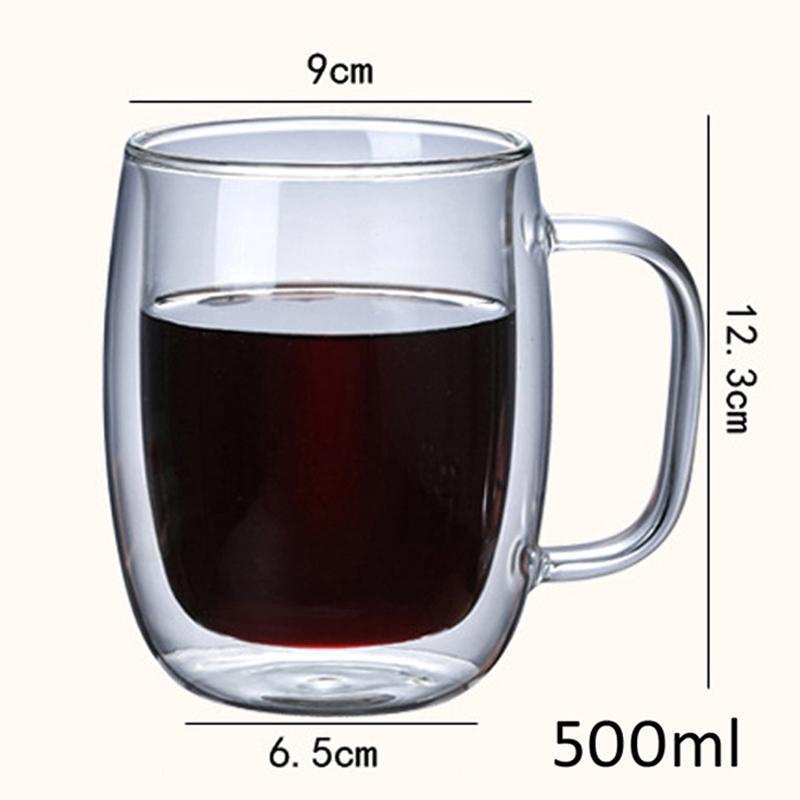 Ly thủy tinh cách nhiệt Borosilicate 2 lớp 500ml