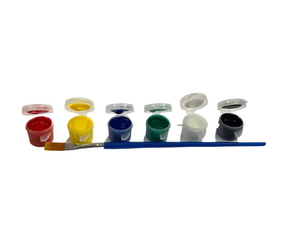 Set 6 màu vẽ cơ bản Acrylic 5ml (tặng kèm cọ vẽ)