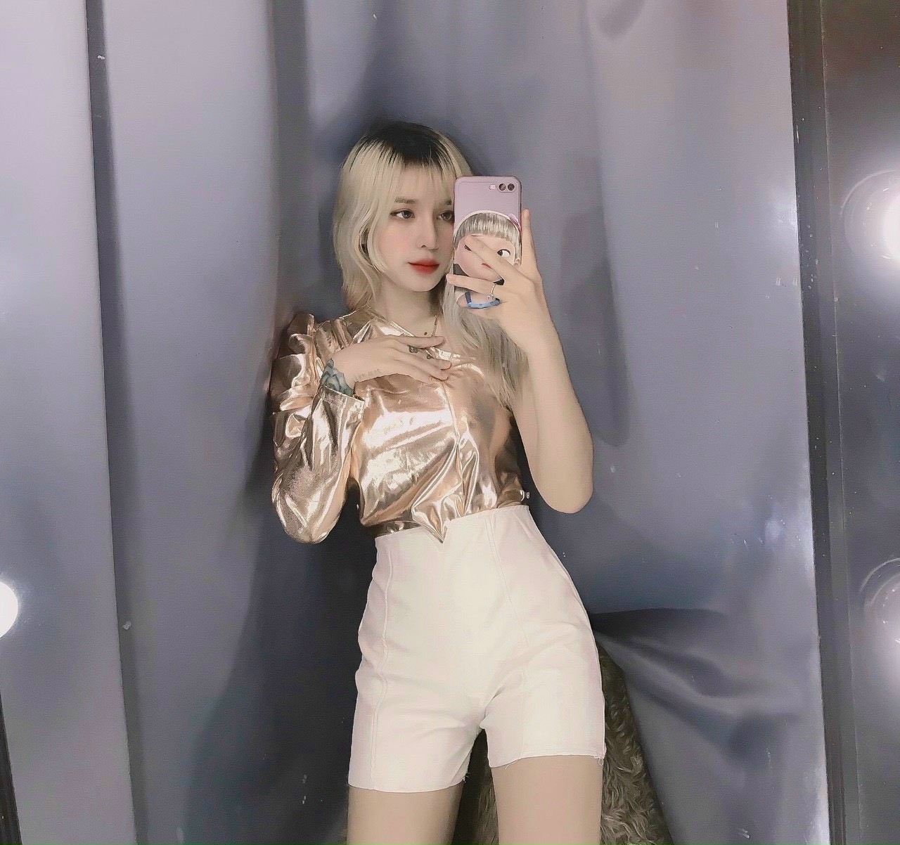 áo kiểu nữ áo kiểu lệch một bên vai vải phi form 52 kg trở lại thời trang nữ(NGỌC39K