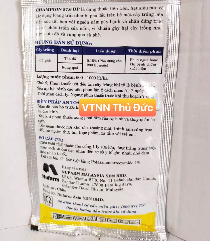 Gốc đồng Champion 57.6DP 60gam
