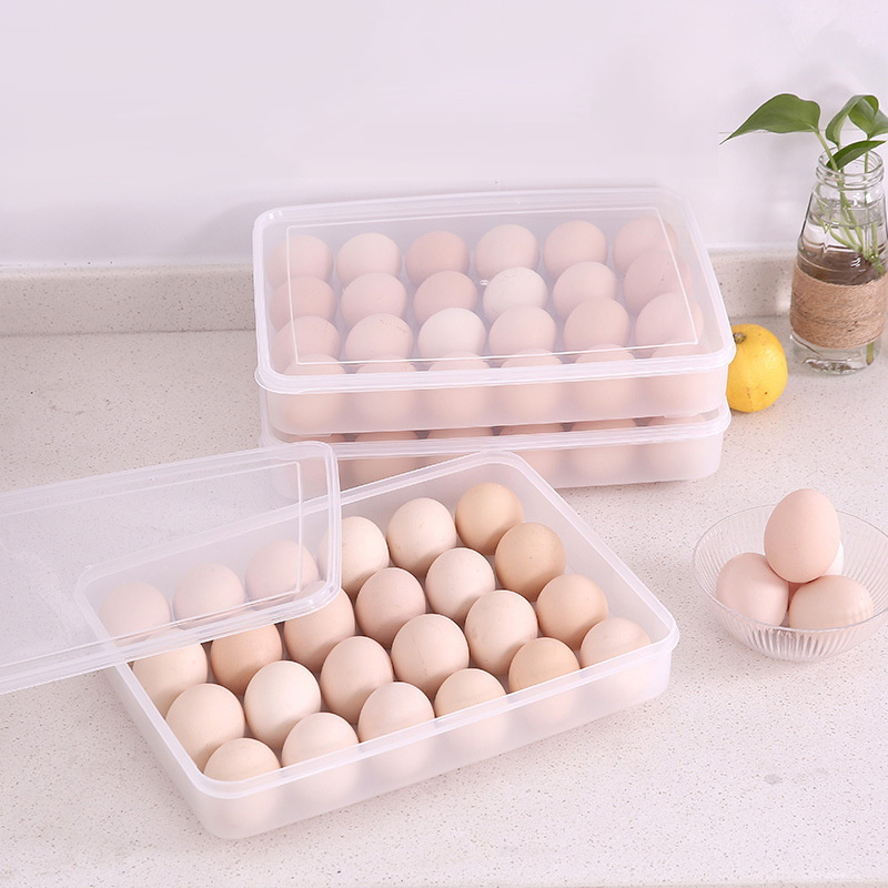 Hộp đựng trứng 24 quả, khay bảo quản trứng để trong tủ lạnh hãng Việt nhật có nắp đậy