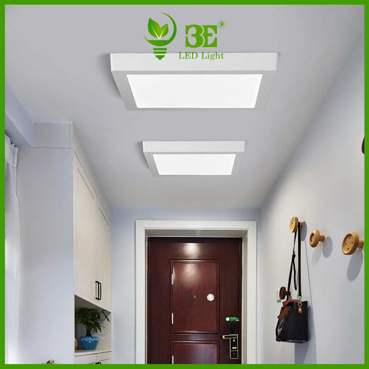 Bộ Đèn 3E LED LIGHT Ốp Trần vuông lắp nổi - Công suất (18W, 24W)
