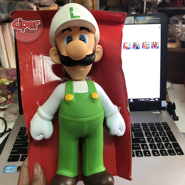 [Bị ố vàng màu trắng] Mô hình Luigi Mũ Trắng  - Mô hình Mario