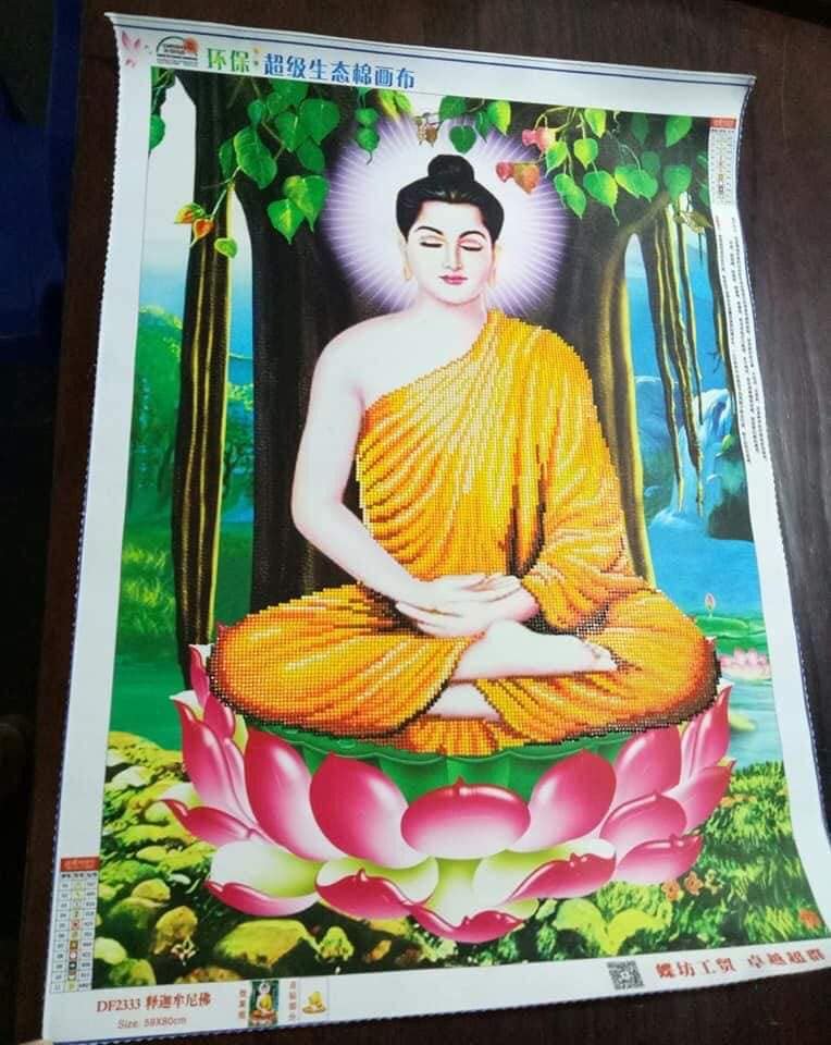 Tranh đính đá 5D phật Thích Ca Mâu Ni ( 59x80cm) - chưa đính đá
