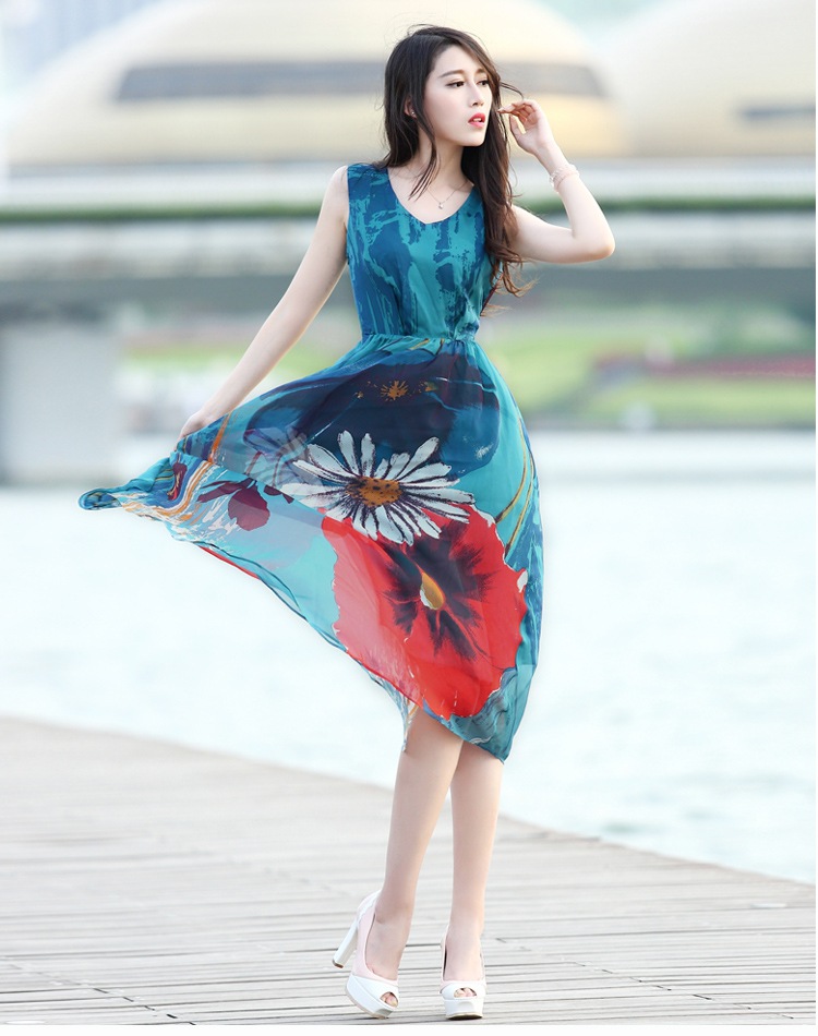 Đầm maxi dạo biển xinh xắn