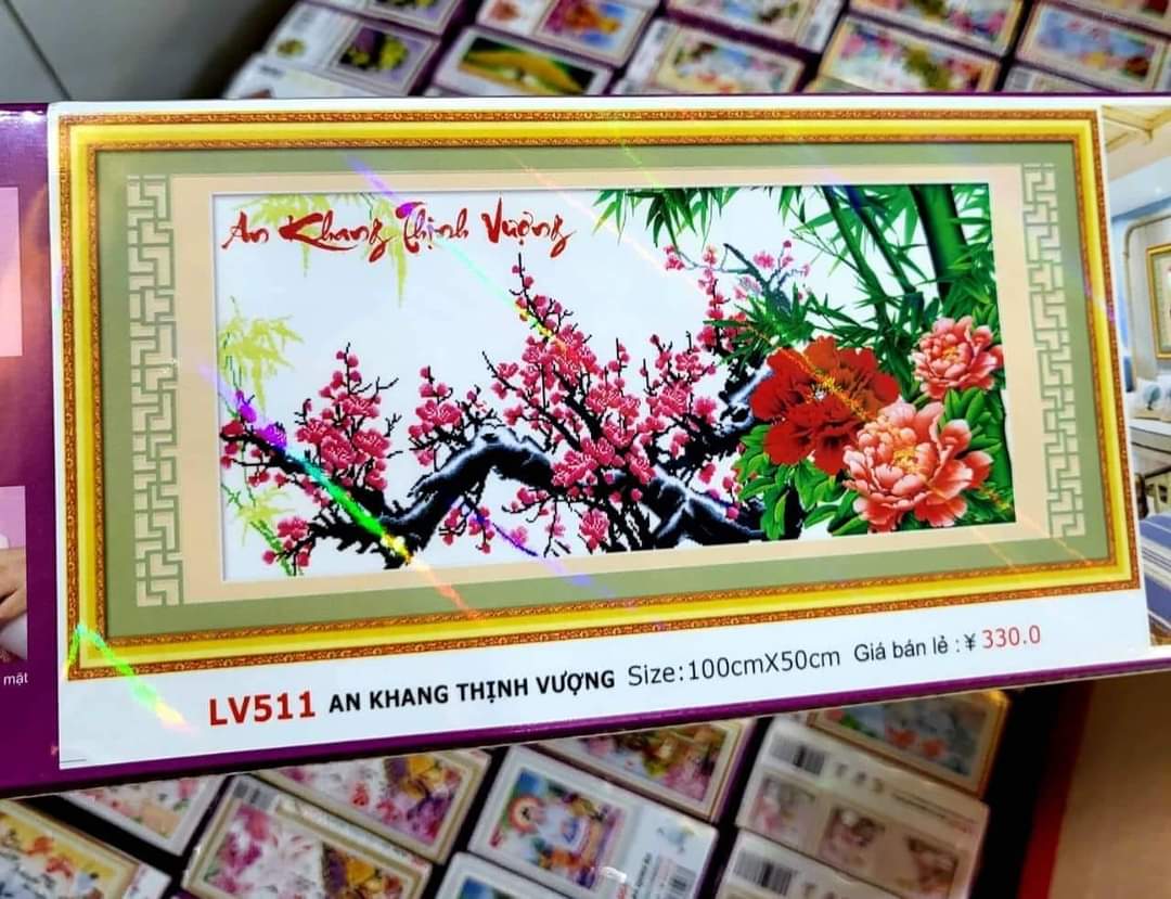 Tranh đính đá An Khang Thịnh Vượng LV511 (100x50) chưa đính