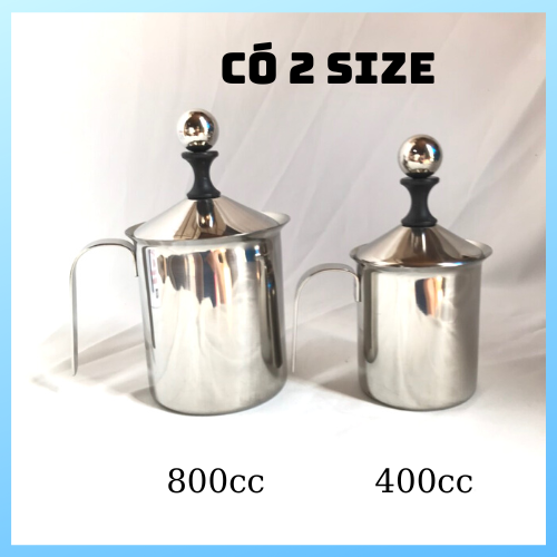 Ca Đánh Sữa Lạnh Latte Inox 2 Lớp Lưới Cao Cấp - Dụng Cụ Pha Chế