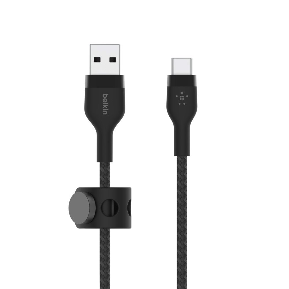 Cáp sạc USB Type C BOOST↑CHARGE™ PRO Flex Belkin vỏ silicon bọc dù 60W 1m CAB010 (tương thích iPhone 15)