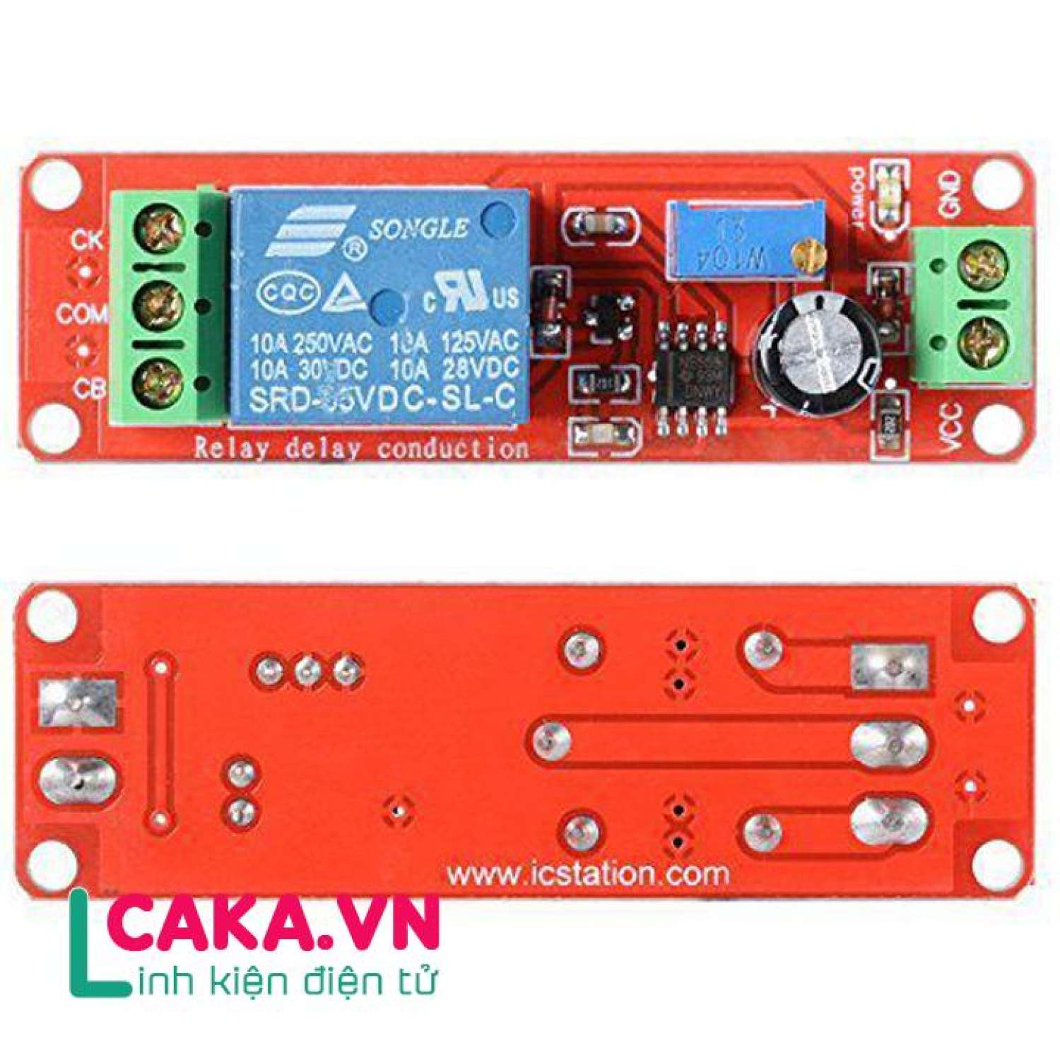 Mạch tạo trễ NE555 relay 12V