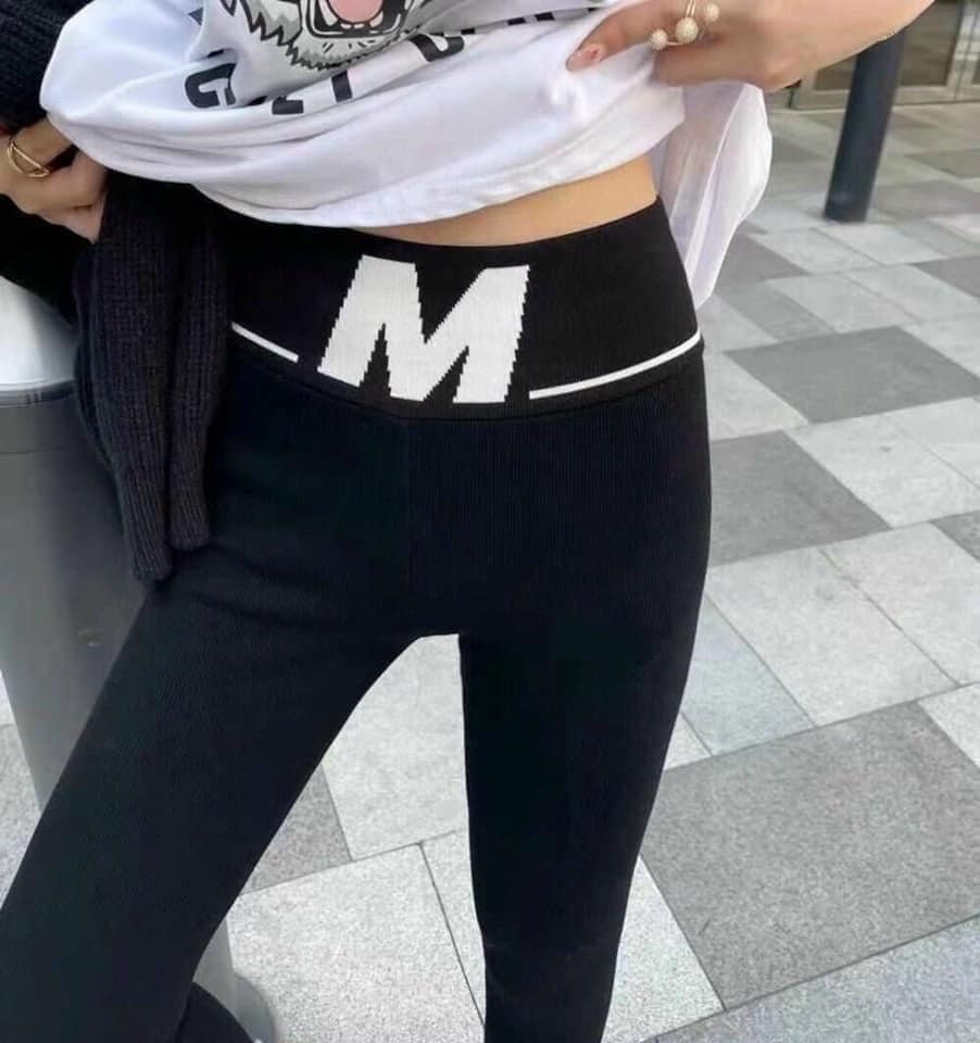 Quần legging cạp chữ lưng cao gen bụng tôn dáng dễ mặc