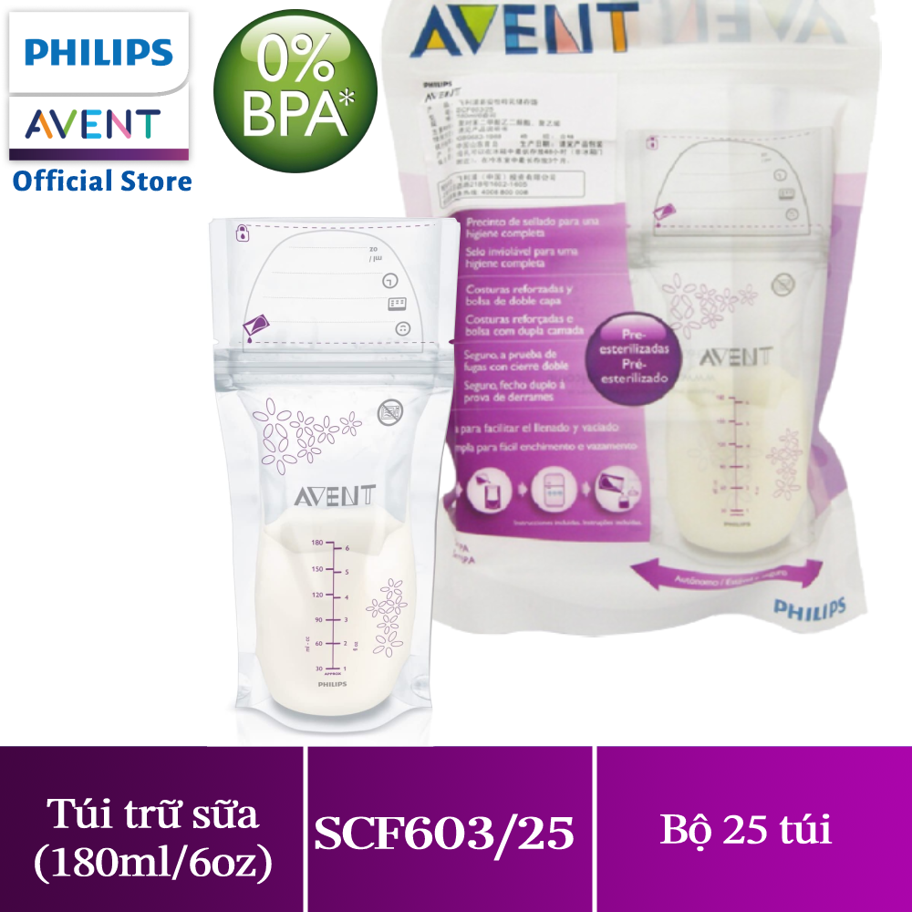 Túi trữ sữa Philips Avent 25pcs cái -180ml SCF603 25